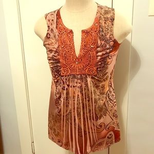 Silky sexy tank from Dressbarn! LOW slit!